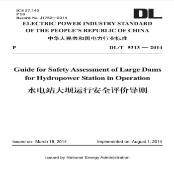 DL/T 5313��2014 ˮ�վ����\(y��n)�а�ȫ�u(p��ng)�r(ji��)��(d��o)�t��Ӣ�İ棩